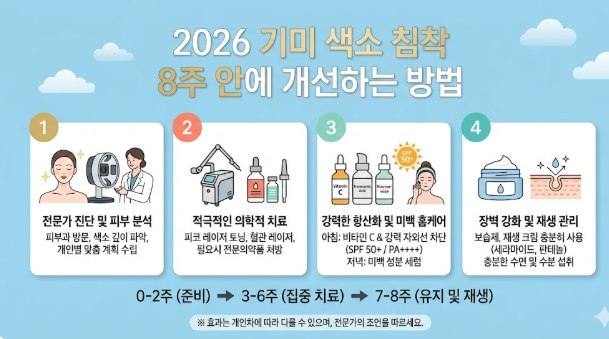 2026 기미 색소 침착 8주 안에 개선하는 방법