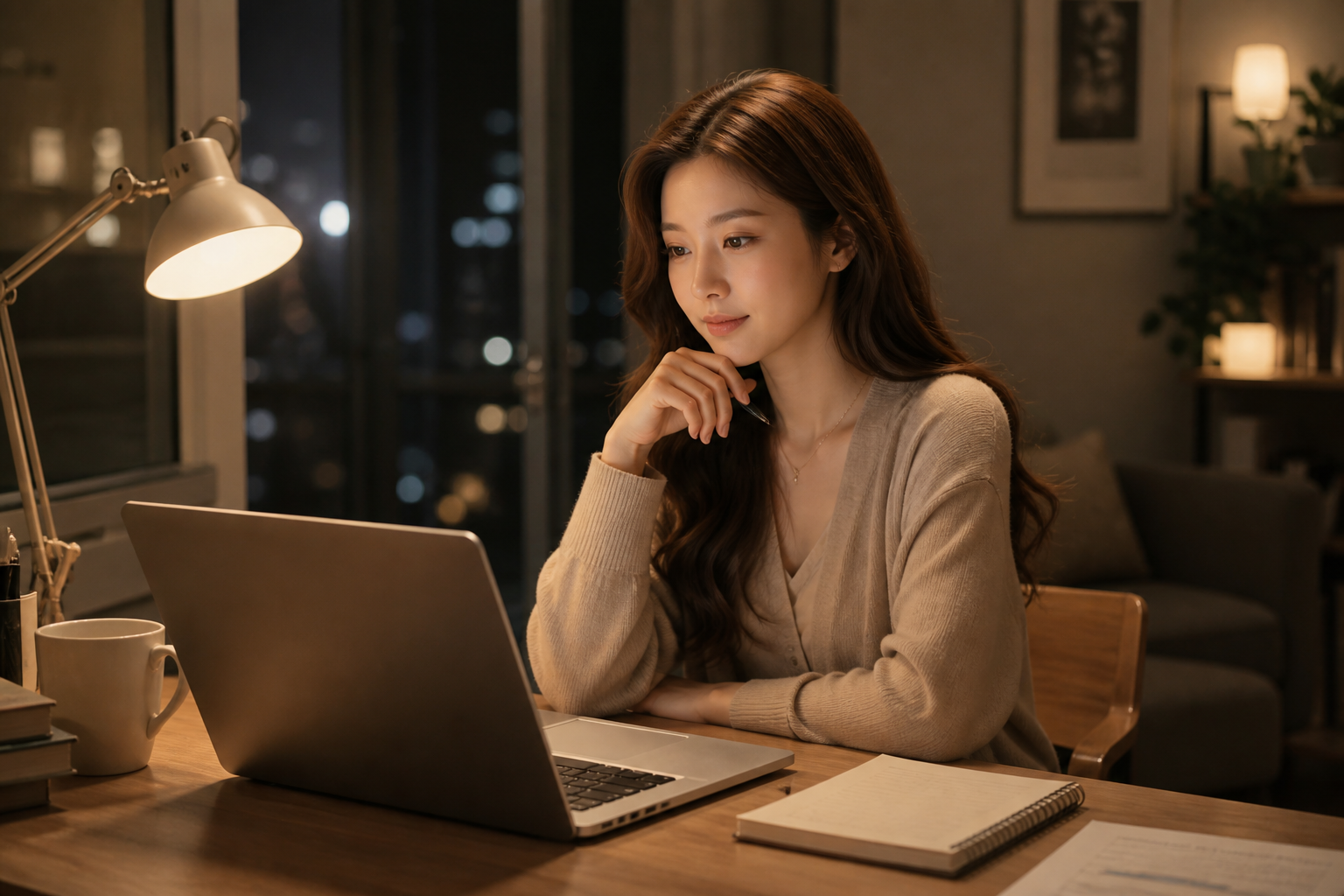 워드프레스 색인 상태를 확인하는 직장인의 노트북 화면